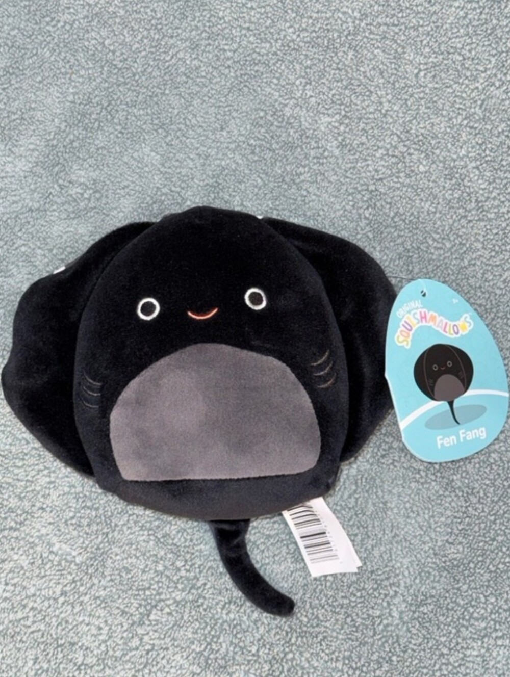 NWT Squishmallows Fen Fang The Black & White Spotted Stingray 5" Plush